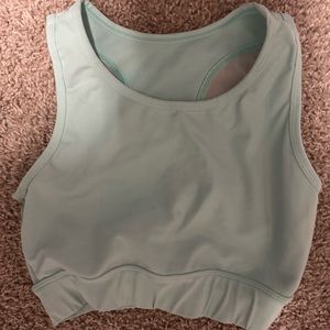 Light blue crop top